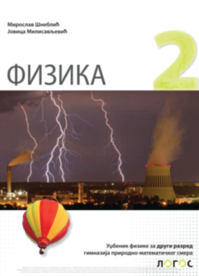 Корица уџбеника (Физика, 2. година, издавач: Логос)